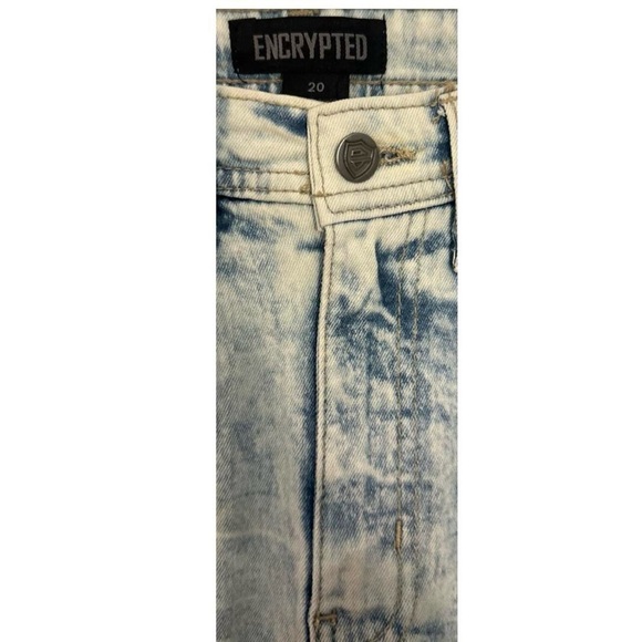 Encrypted Distressed/Painted Slim Straight Jeans - Picture 7 of 8